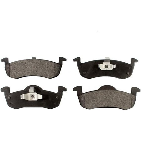 Motorbymotor MotorbyMotor Rear Ceramic Brake Pads w/Hardware Kit D1279(4Pack) BPD1279